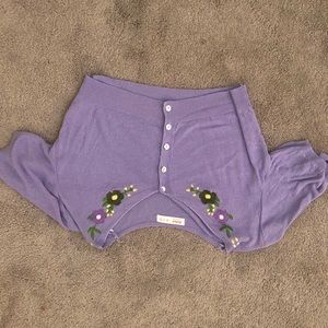 Purple crop top